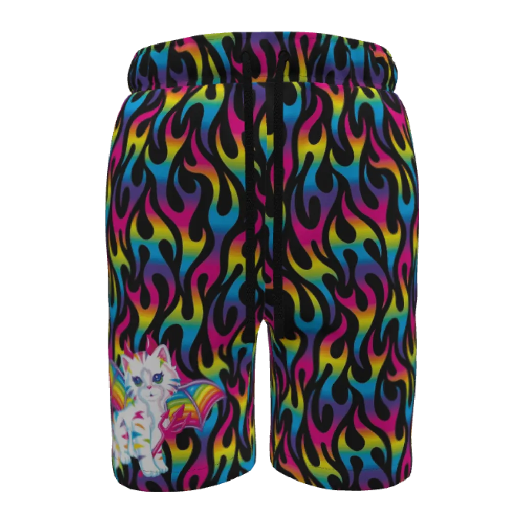 Lisa Freak Black Angel Kitty Devil Men's Shorts – Lisa Frank