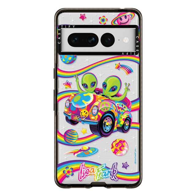Pixel Phone case with Zoomer and Zorbit driving a car with hippie decoration