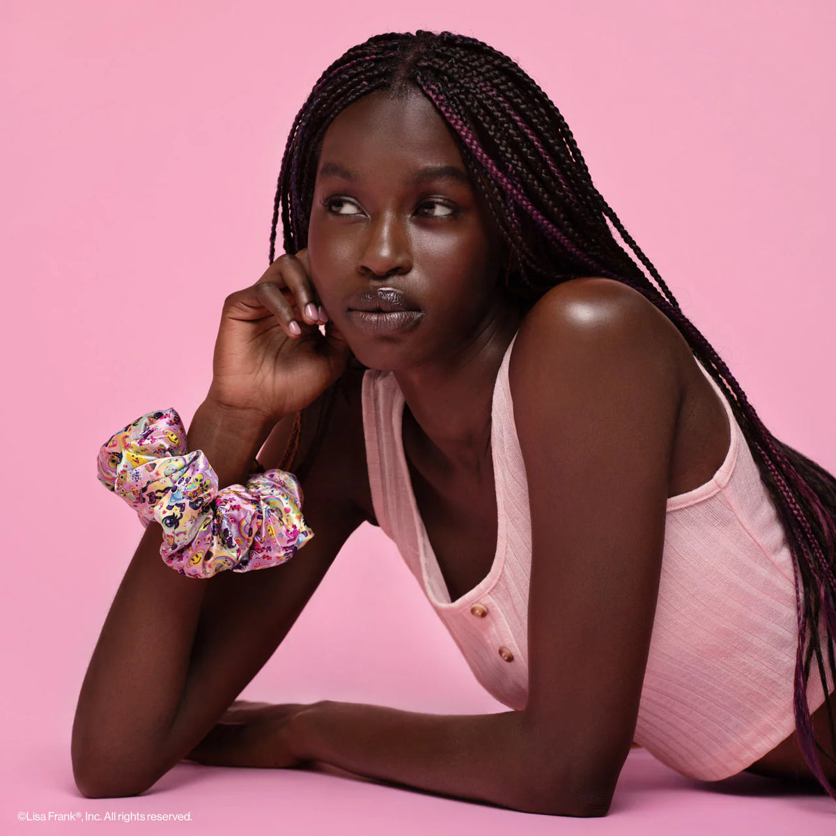Lisa Frank x Kitsch Pillow Scrunchies® in Satin in The Fantastic World