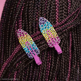 Lisa Frank x Kitsch XL Creaseless Clips in Rainbow Leopard