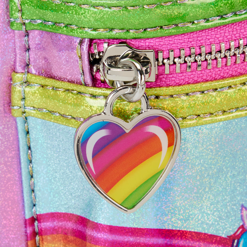 Holographic Glitter Color Block Mini Backpack – Lisa Frank