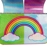 Holographic Glitter Color Block Crossbody Bag