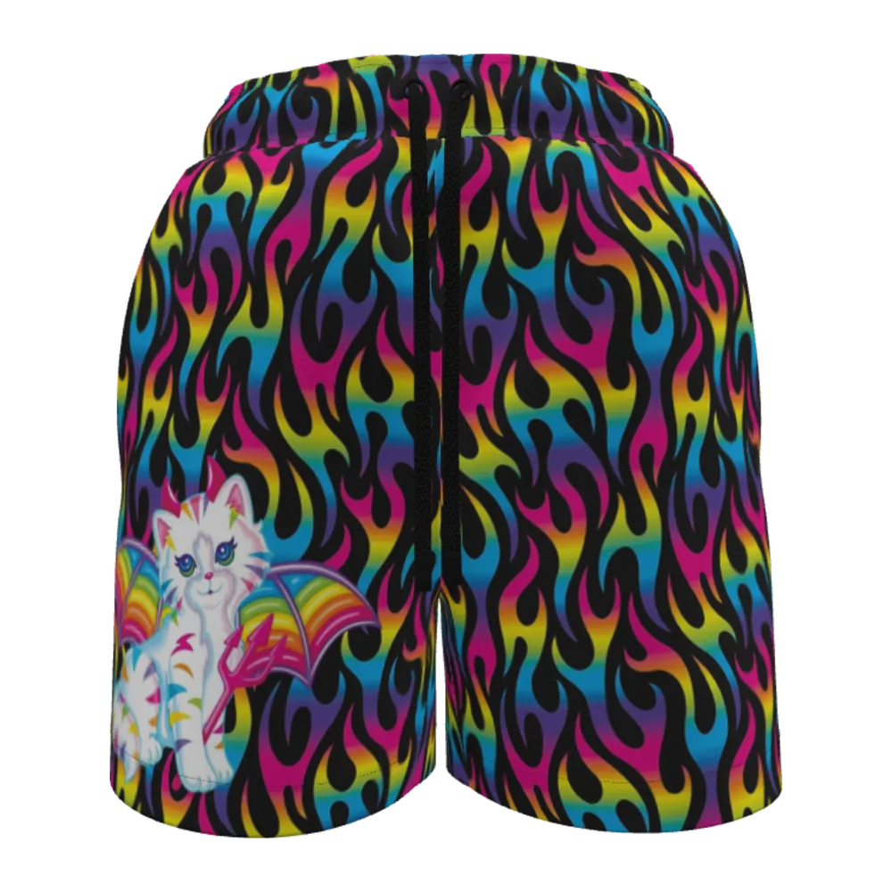 Lisa Freak Black Angel Kitty Devil Women's Shorts – Lisa Frank