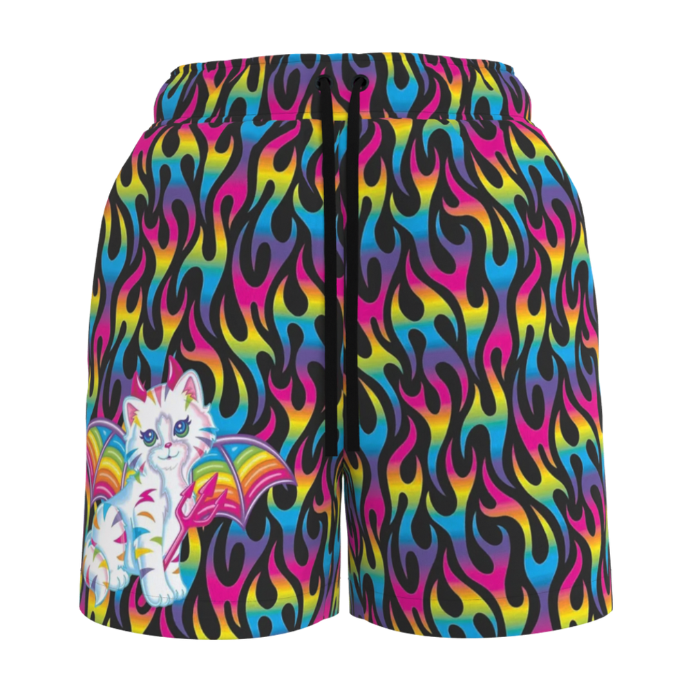Lisa Freak Black Angel Kitty Devil Women's Shorts – Lisa Frank