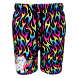 3d view of Lisa Freak Black Angel Kitty Devil Men's Shorts