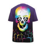 back view of the product features a Lisa Frank Skull character