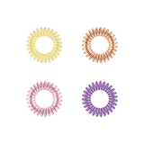 For round invisibobble, Lisa Frank® Be My Rainbow hair spirals in the colors shiny yellow, intense orange, pink and purple.