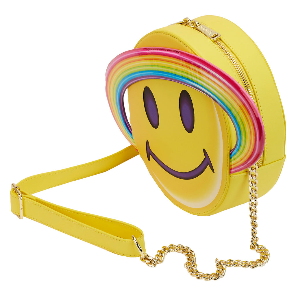 Smiley Face Plush Purse w/ Gold Chain